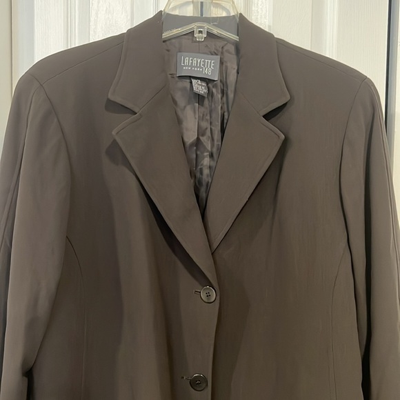 Lafayette 148 New York Size 14 Brown Long Blazer - Picture 3 of 6